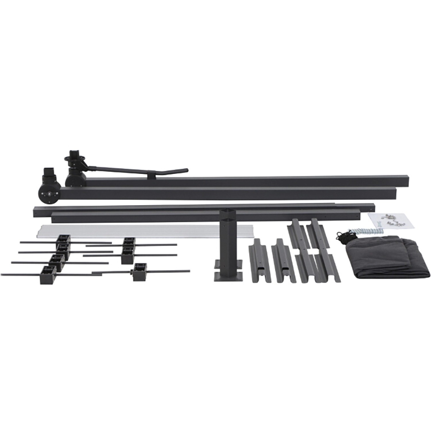 Siena Garden Marktschirm 350x250 cm Anthrazit, Einzelteile für Aufbau.