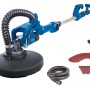 Scheppach DS930 Wand- und Deckenschleifer mit Zubehör wie Schleifscheiben und Absaugschlauch.