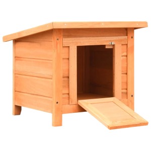 Holz Katzenhaus von vidaXL, 50x46x43,5 cm, mit Rampe. Ideal als Unterschlupf für Katzen.