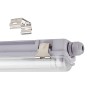 Graue Eglo LED-Feuchtraumleuchte, 156 cm, mit Befestigungsclip. Ideal für Bad & Keller.