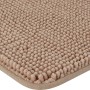 Beige baliv Badematte (40x60 cm) aus Polyester, flauschiger Badteppich für das Badezimmer.