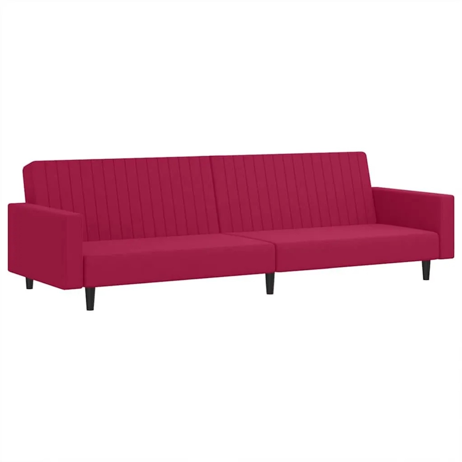 vidaXL Schlafsofa 2-Sitzer Weinrot Samt 375942