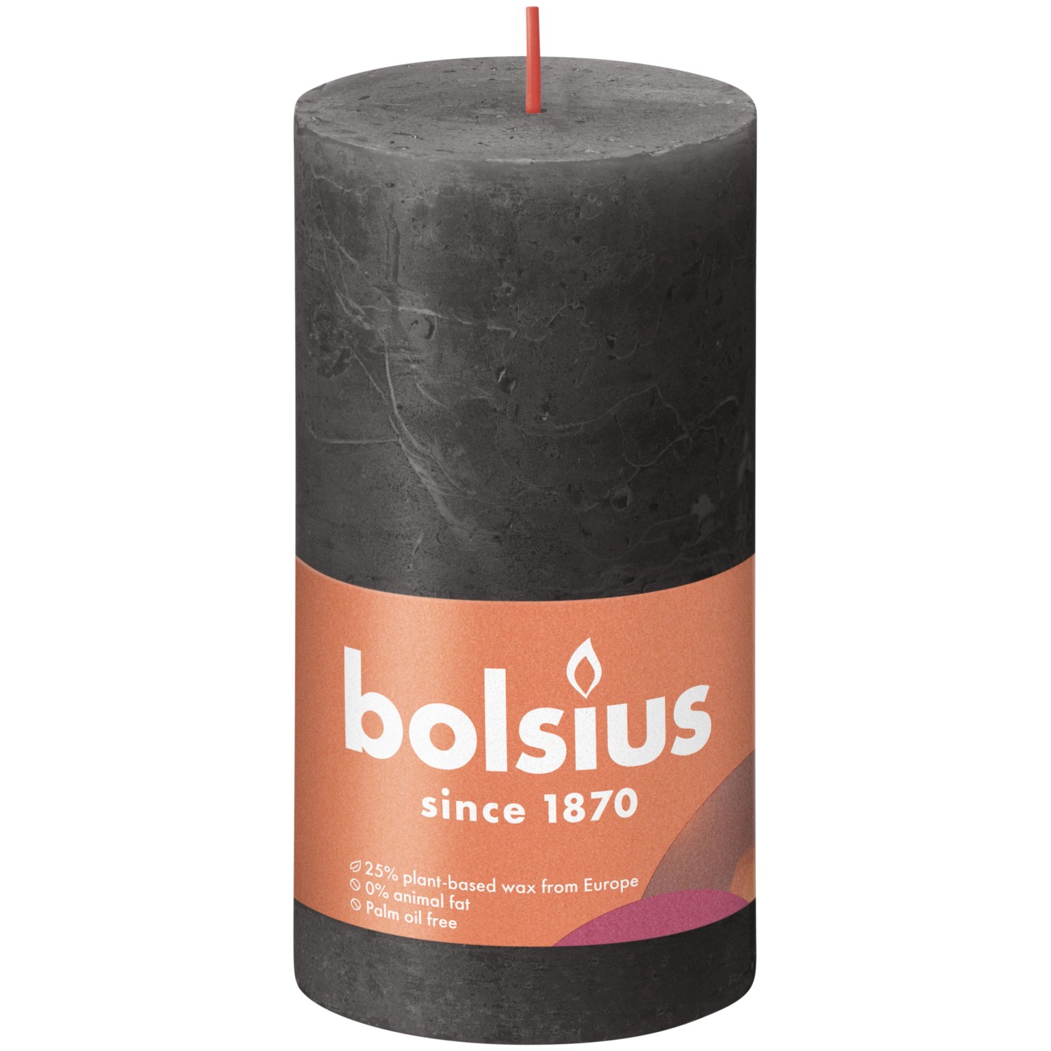 Bolsius Rustik-Kerze Shine 130/68 mm Stürmisches Grau günstig online kaufen