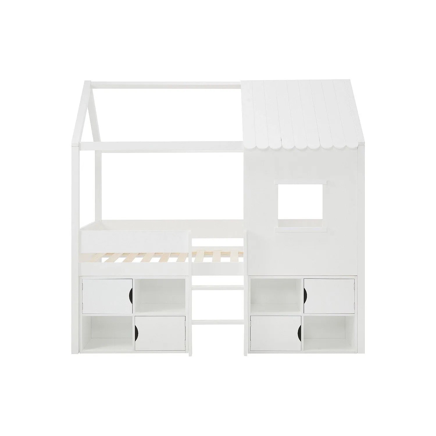Vente-unique Hausbett Valeskia Weiß 198 cm