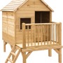 Soulet Kinderspielhaus Winny aus Holz mit Leiter, Fenster und halber Tür. Ideal für Kinder ab 3 Jahren.