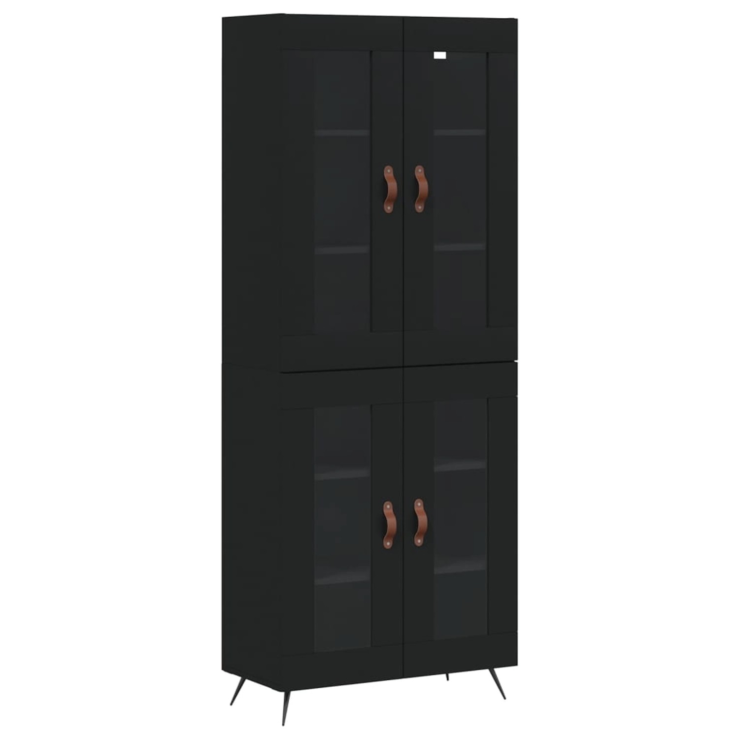vidaXL Highboard Schwarz 69,5x34x180 cm Holzwerkstoff 3198250 günstig online kaufen