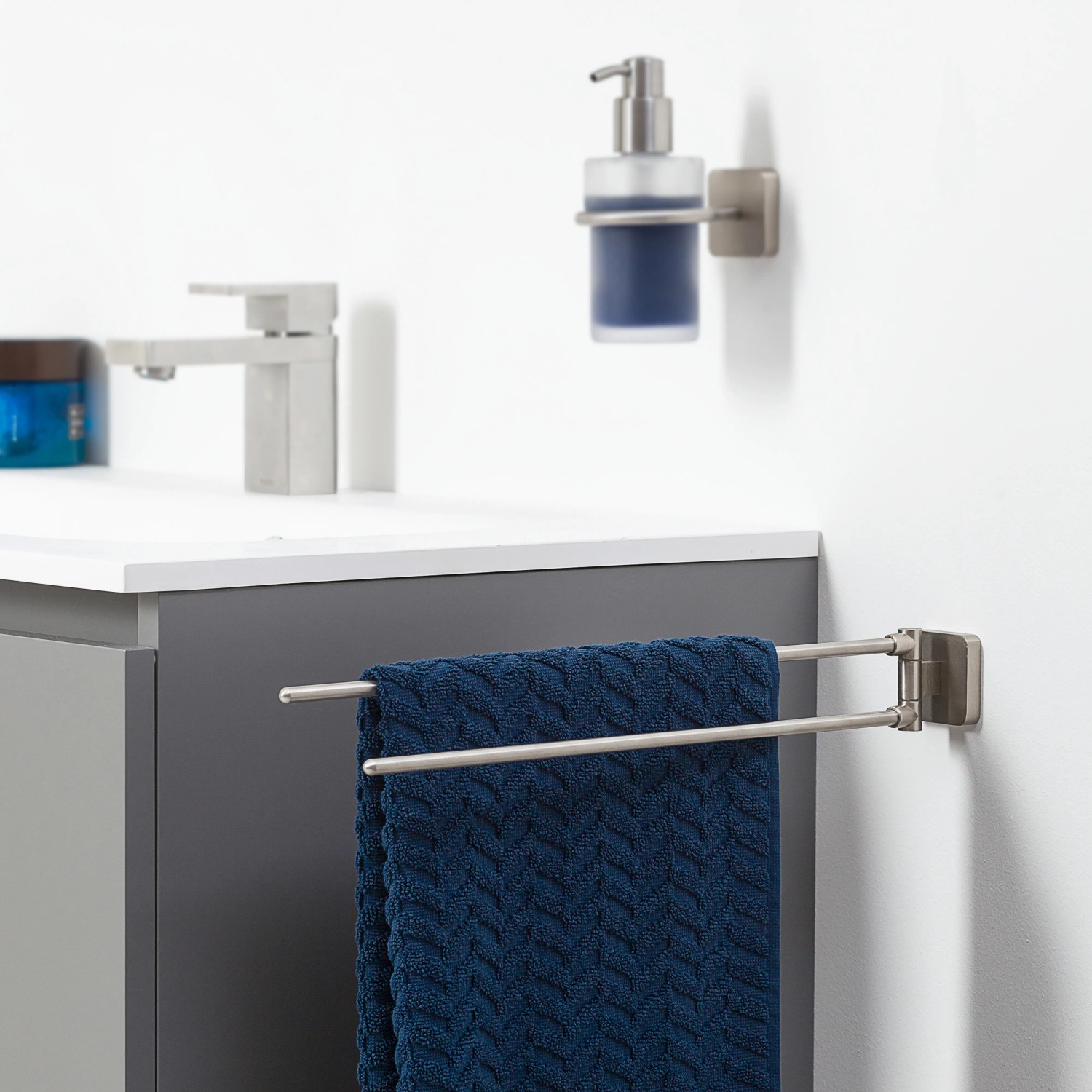 Tiger Onu Reserverollenhalter Edelstahl Gebürstet – Für 2 Toilettenpapierrollen, 4,8x26,4x9,4 Cm