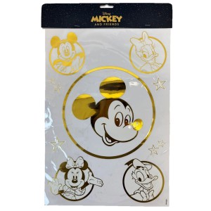 Disney Fensteraufkleber Mickey & Friends Goldfolie A3