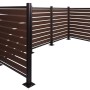 Brauner MCW Alu Mülltonnenzaun K57, 130x300x110cm, für bis zu 12 Mülltonnen.