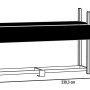 ShelterLogic Kaminholzregal mit Wetterschutz, Maße: 239x36cm, zur trockenen Lagerung von Brennholz.