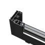 Detailaufnahme: Aluminium-Schiebetür mit Isolierverglasung für Palmako Gartenhaus Amanda Slide Plus.