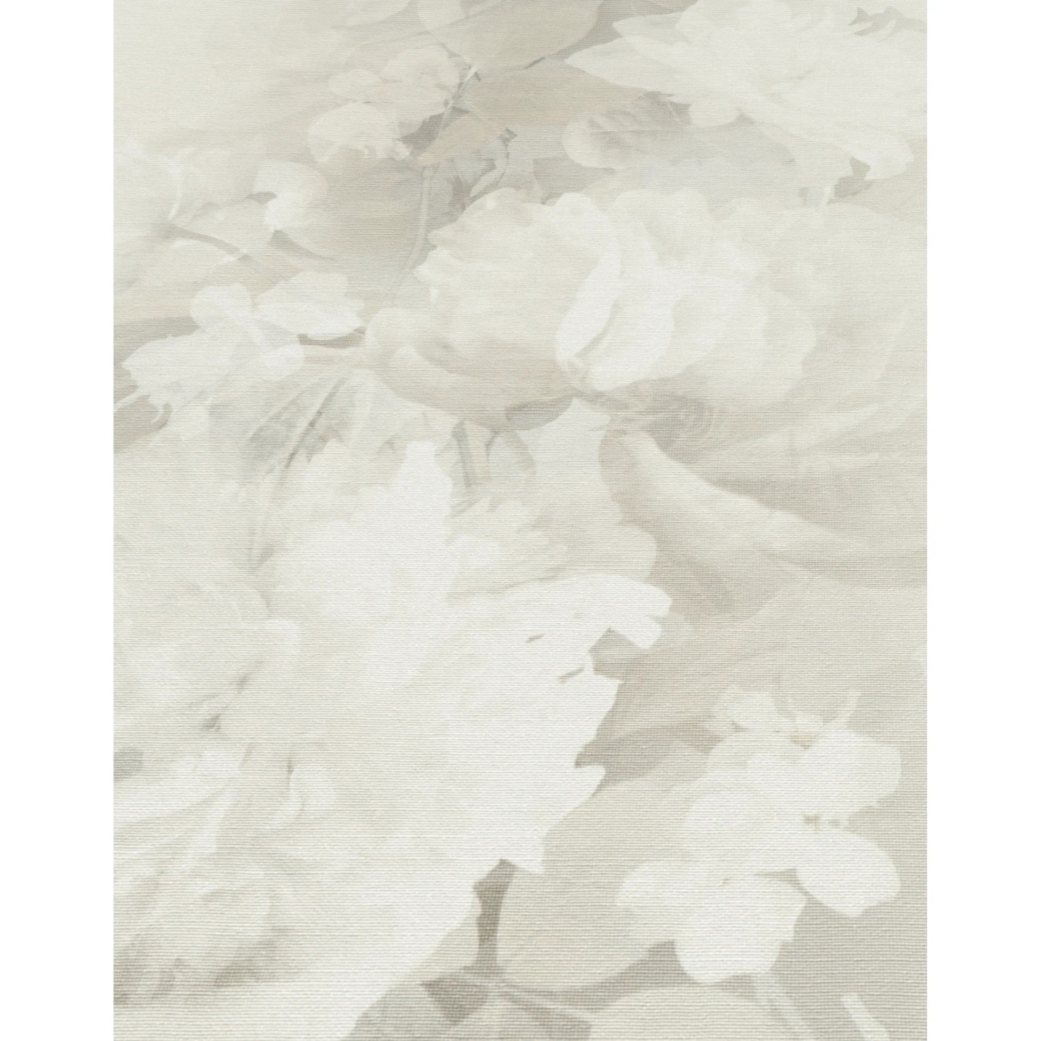 Beige Vliestapete mit Aquarell-Blütenmuster aus der Kollektion Aurora Lucent Bloom.