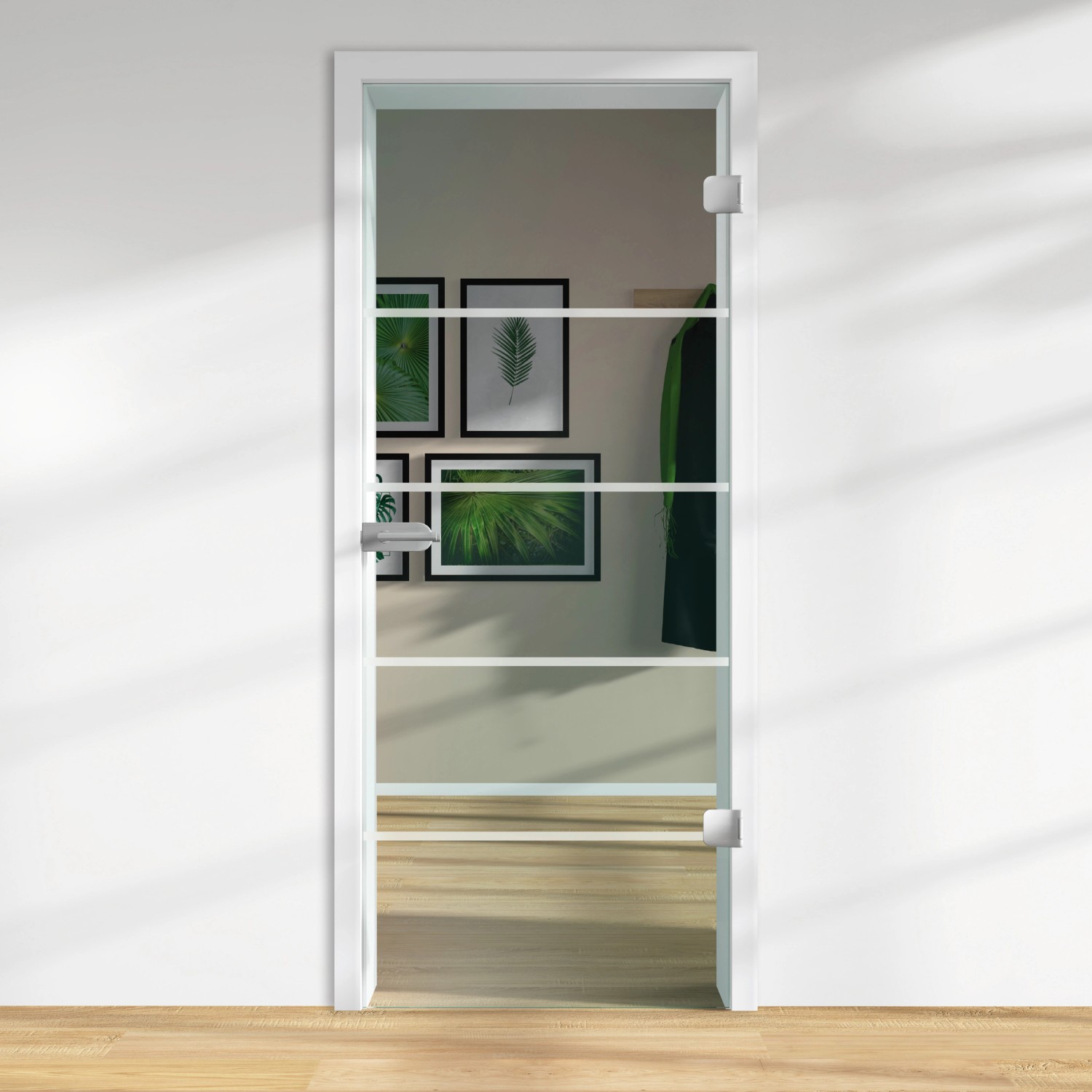 Glasdrehtür ESG Floatglas Dekor Siebdruck 36/16 DIN Rechts 2097 x 834 x 8 m günstig online kaufen