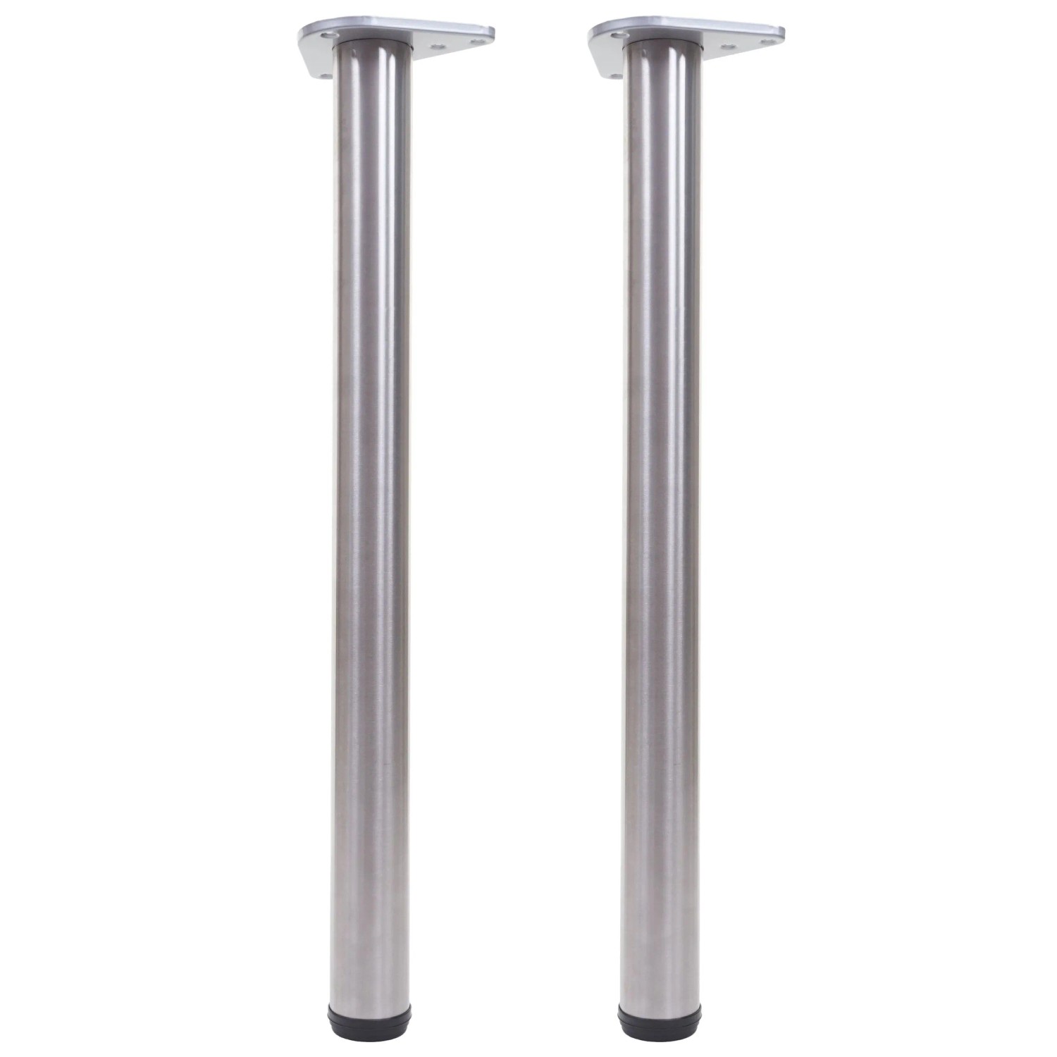 MCW 2er-Set Tischbein H36 73cm Edelstahl-Optik