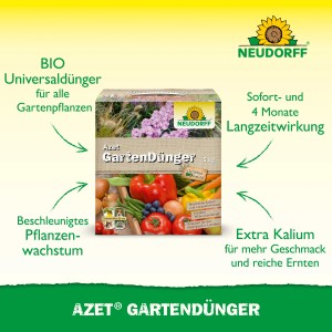 Neudorff Azet Gartendünger 5 kg: Organischer Universaldünger für gesundes Pflanzenwachstum und reiche Ernte.