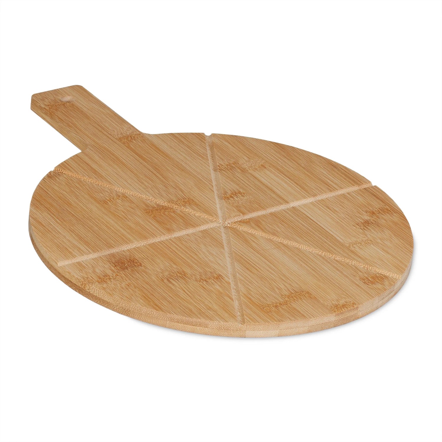 Relaxdays Pizzabrett Bambus Natur Doppelseitig mit Griff 40 cm x 30 cm x 1 cm 660 g