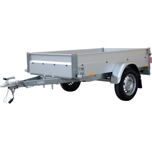 Stema Anhänger Basic 750 kg mit Kippdeichsel, ungebremster Autoanhänger für Haus, Hof und Garten.