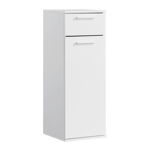 Weißer mokebo Bad-Beistellschrank 'Der Matrose' (91x33x34cm) mit Schublade und Fach. Badregal für mehr Stauraum.