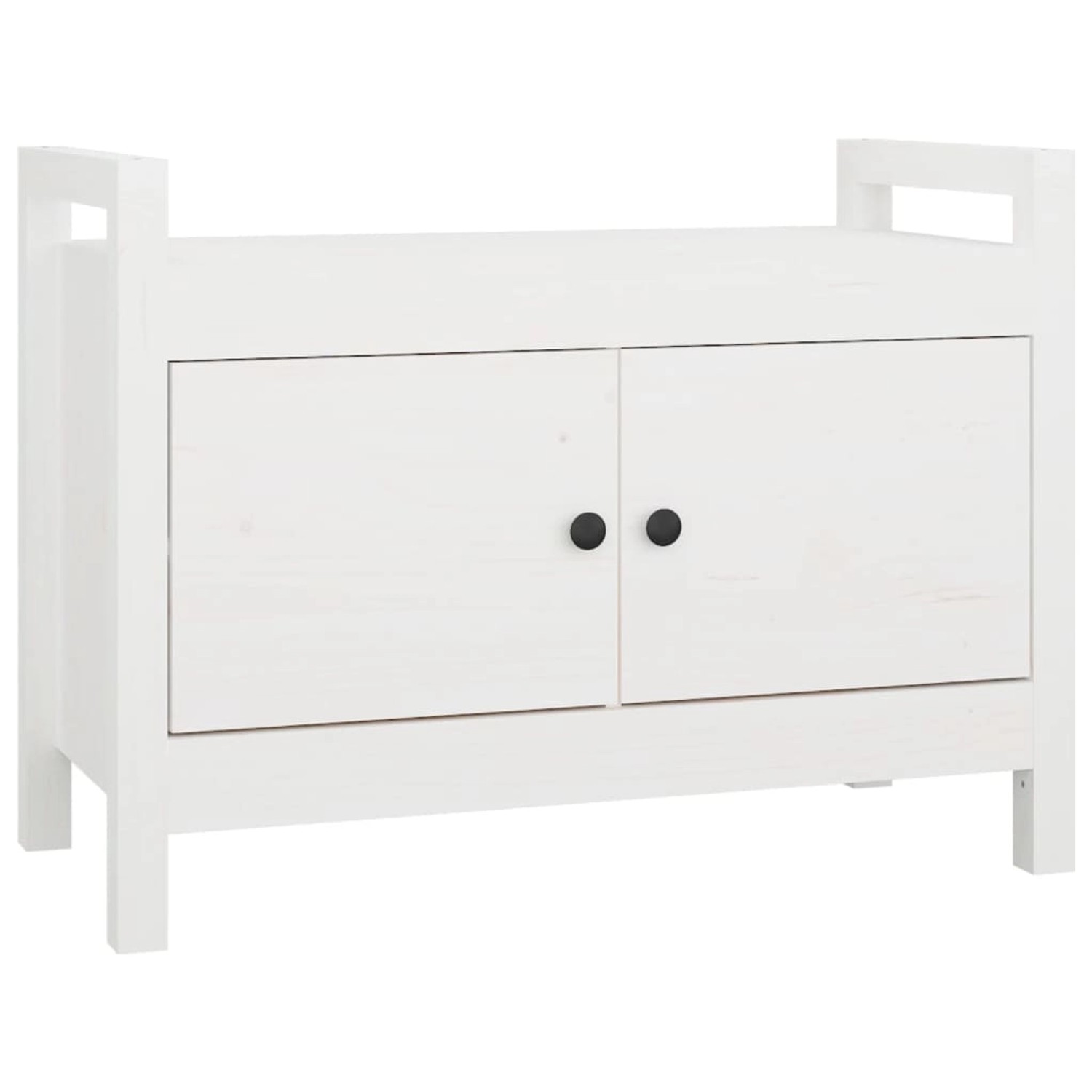 vidaXL Flurbank Weiß 80x40x60 cm Massivholz Kiefer günstig online kaufen