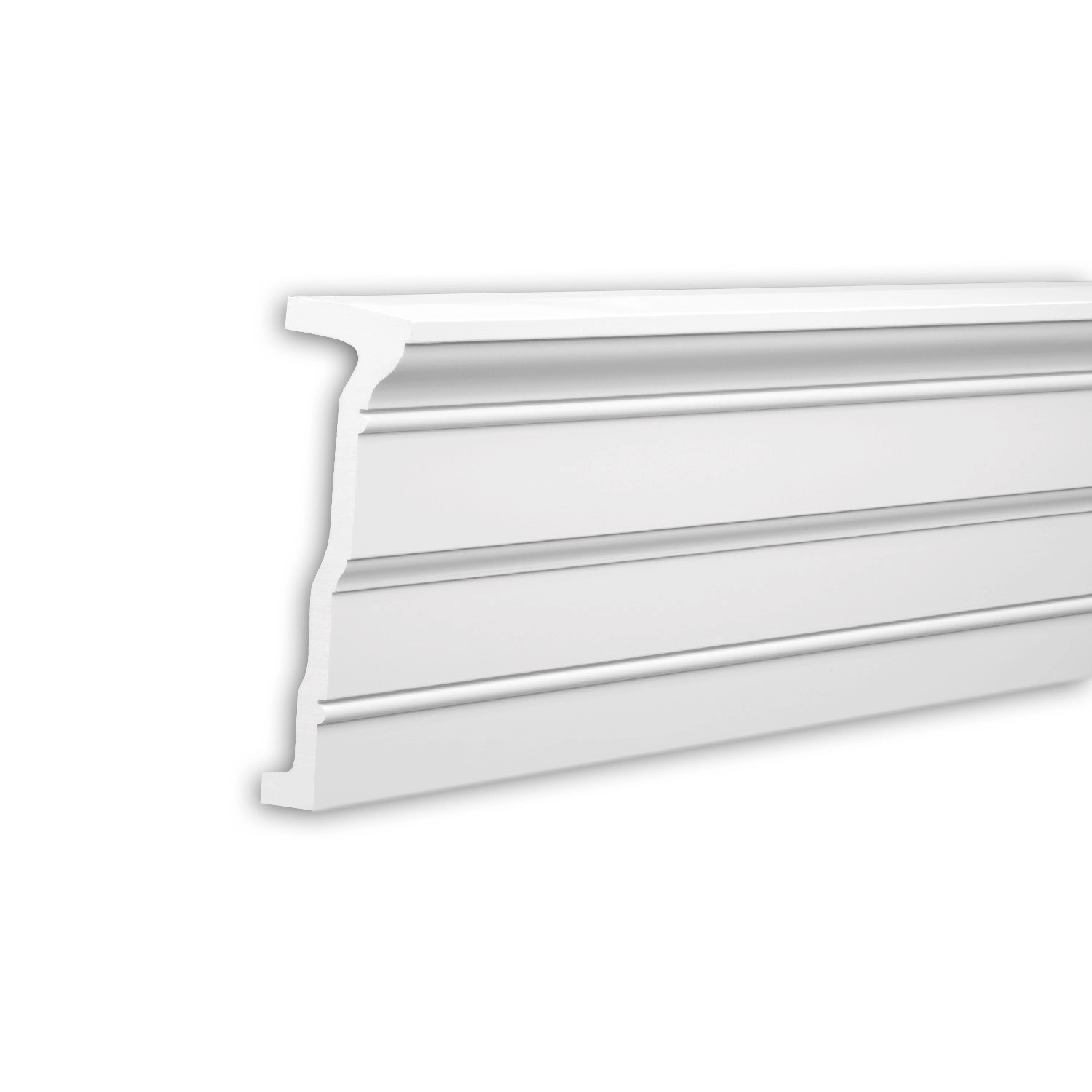 PROFHOME 404301 Architrav Fassadenprofil Stuckleiste Außenstuck 2 m 200 cm x 6,7 cm x 20,8 cm Weiß
