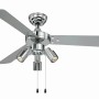 AIRERYDER Deckenventilator Cyrus Chrom, 107 cm, mit Beleuchtung und Zugschnüren.