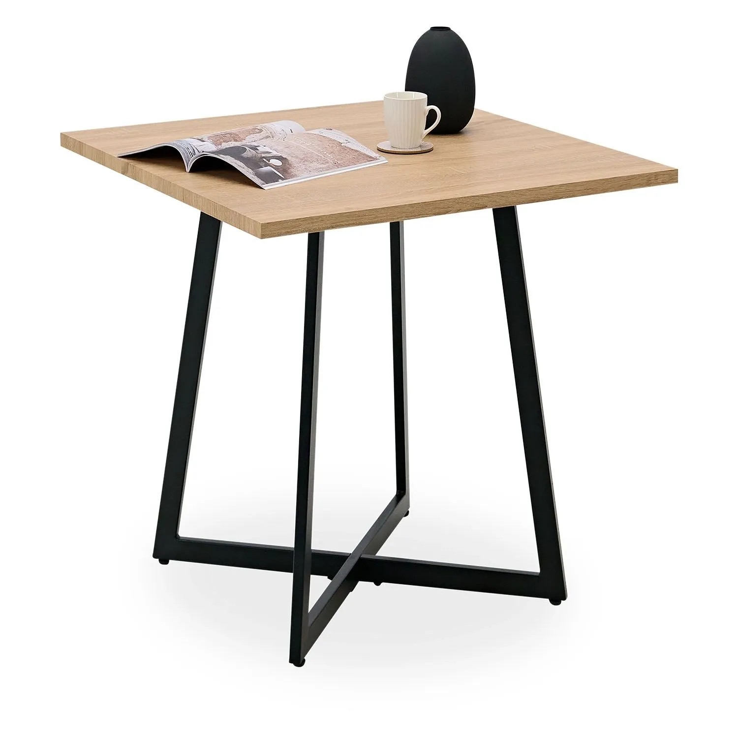 Homestyle4u Esstisch 80x80 cm Wohnzimmertisch Metallgestell Küchentisch 3125