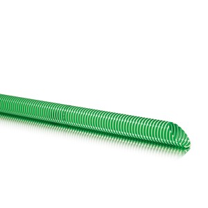 Grüner Fitt Spiralschlauch (Ø 25 mm) für Gartenbewässerung und Wasserabpumpen.