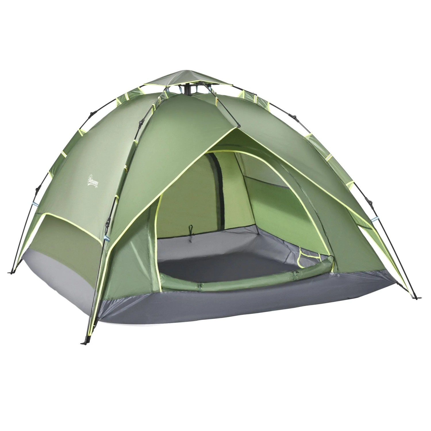 Furnicato Campingzelt Familienzelt Quick Up Dunkelgrün 210 X 210 X 140 Cm