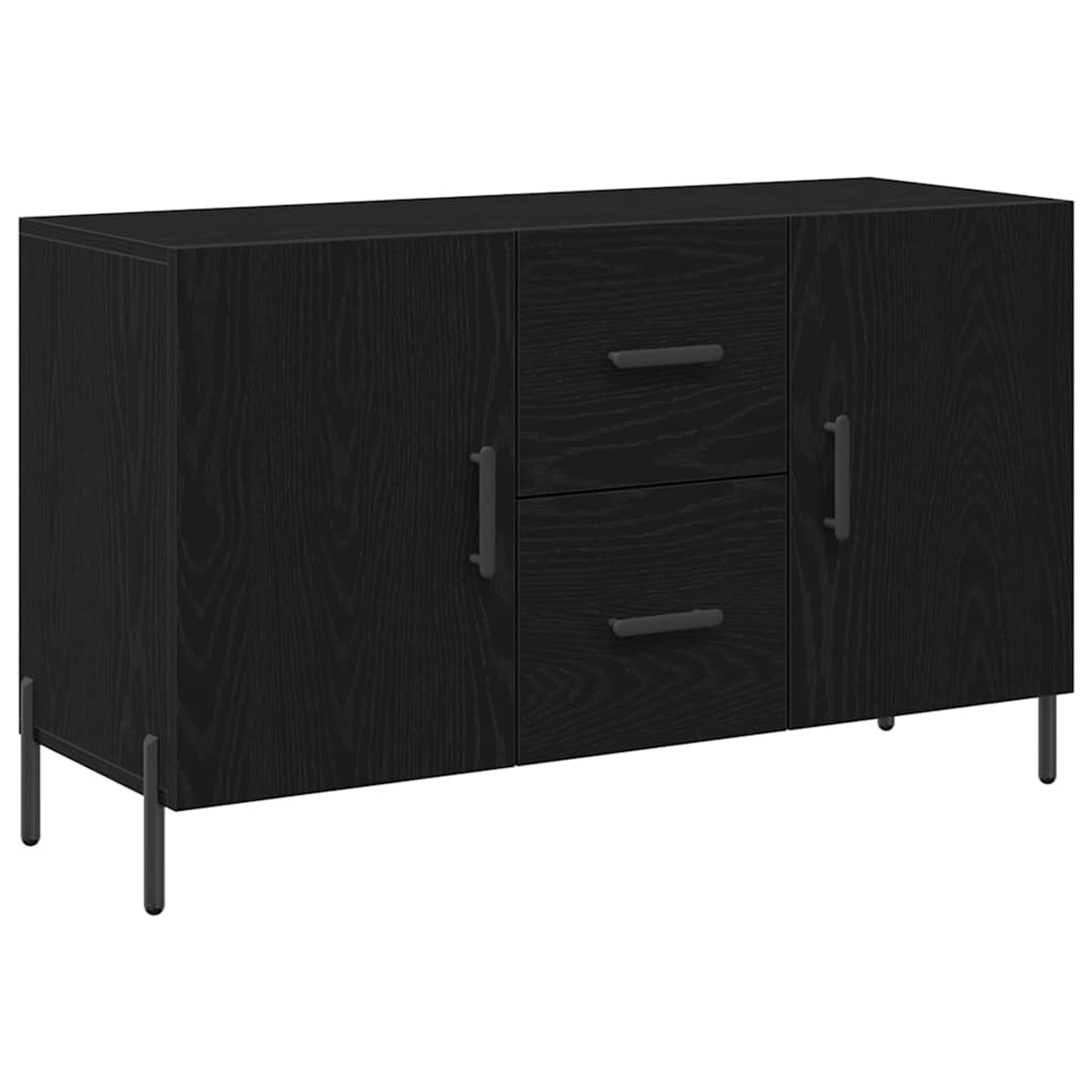 vidaXL Sideboard Schwarze Eiche 100 x 36 x 60 cm Holzwerkstoff 862958 günstig online kaufen