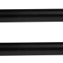 2er-Pack schwarze Klemmstangen mit Schraubtechnik, 40-60 cm, für Gardinen und Vorhänge.