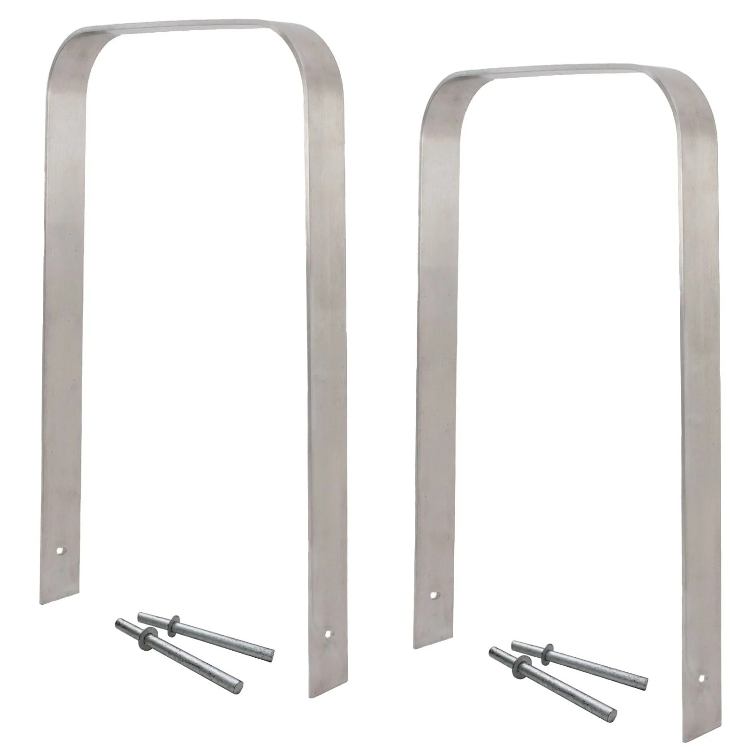 TRUTZHOLM 2x Fahrradanlehnbügel 117x80 cm Edelstahl 13 mm Typ U