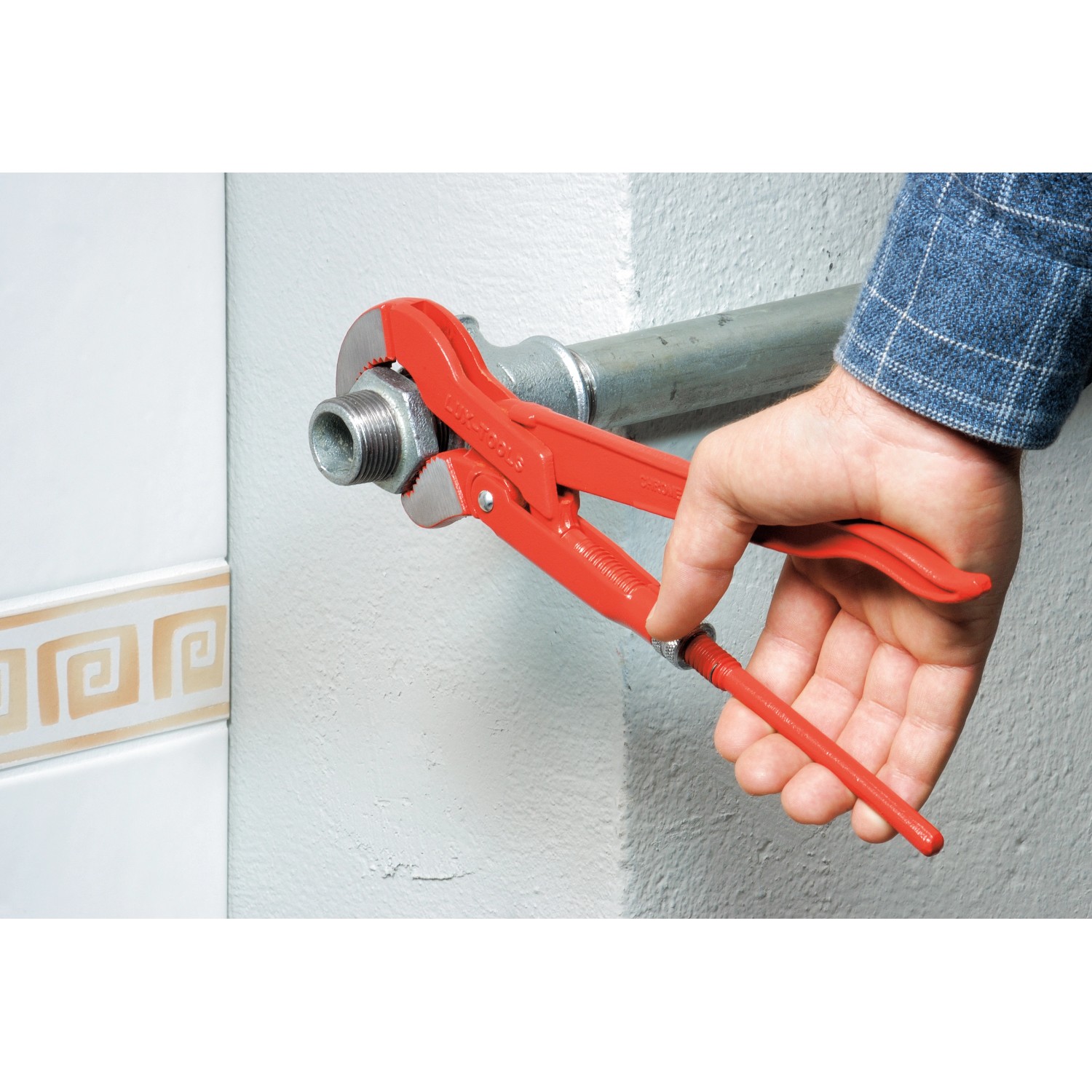 LUX-TOOLS Eckrohrzange S-Maul 25 mm (1")_2