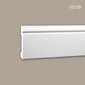 Weißes Sockelleisten Set (16 Stück) von PROFHOME, Zubehör für Paneele.