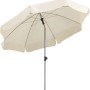 Schneider Balkonschirm Locarno, Ø 200 cm, natur, mit Knickfunktion für optimalen Sonnenschutz.