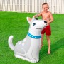 Bestway Wassersprinkler Happy Husky mit Kind im Garten, 112x44x100cm.