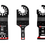 Einhell Multitool-Set, 3-teilig, mit Sägeblättern für Holz, Metall und Trockenbau.