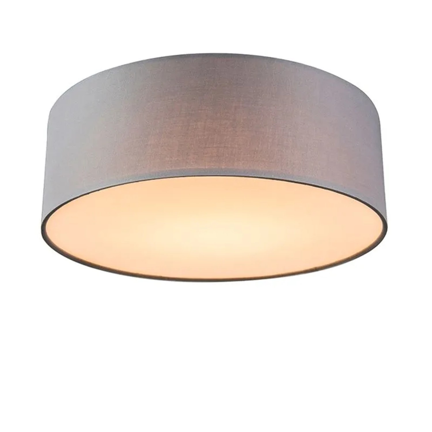 QAZQA Deckenleuchte Grau 30 cm inkl  LED Drum LED
