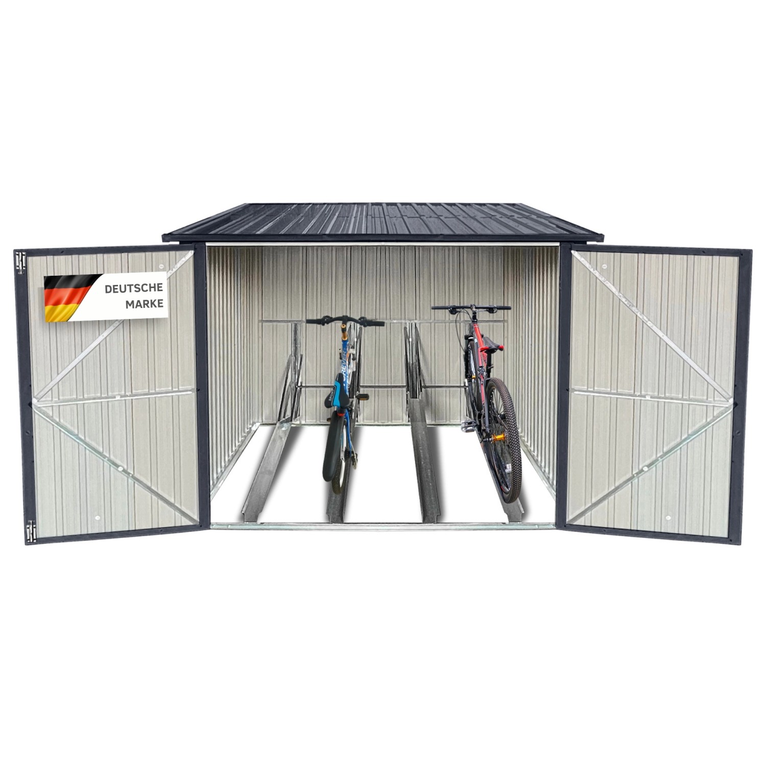 Albatros Premium Fahrradgarage Verzinktes Metall in Anthrazit RAL 7016  203 günstig online kaufen