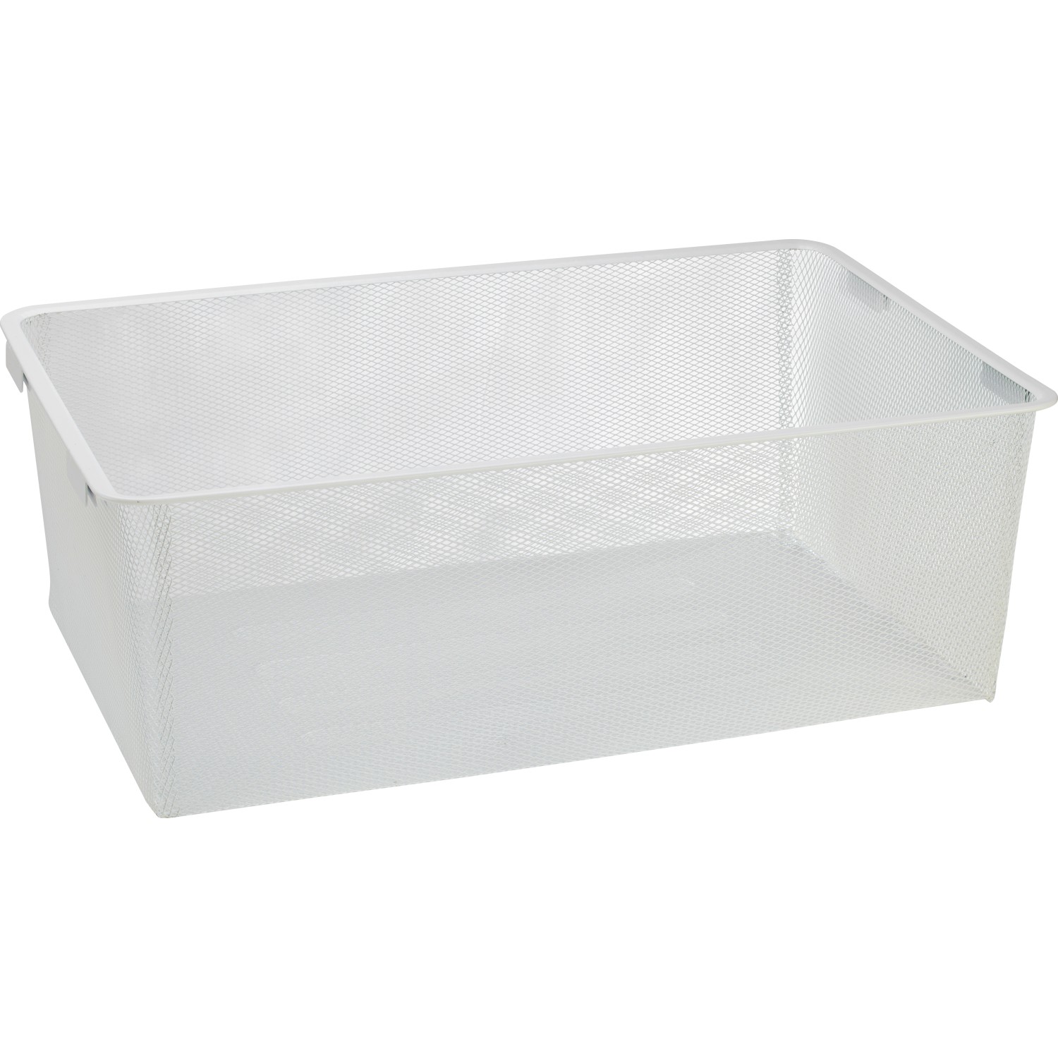 Metall-Drahtgitterkorb 21 cm x 39 cm x 60 cm Weiß-Matt
