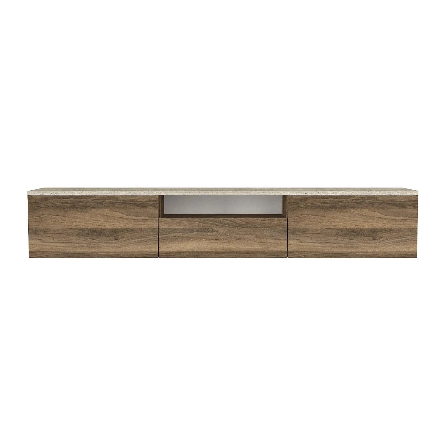 Vente-unique Tv-Hängeschrank Lotula Naturfarben Dunkel  Beige 180 cm