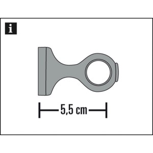 Gardinia Träger Country kurz, Buche, 5,5 cm, für Stilgarnituren.