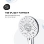 Detailaufnahme Handbrause des AM.PM Duscharmatur-Sets mit Rub&Clean Funktion.