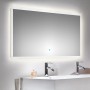 LED-Lichtspiegel, 140x60 cm, mit Touch-Bedienung und neutralweißem Licht im Badezimmer.