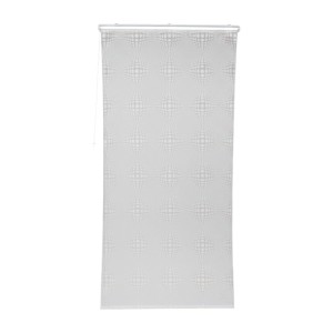 Relaxdays Duschrollo Kunststoff Aluminium Weiß Wasserabweisend Schnelltrocknend 120 cm x 240 cm