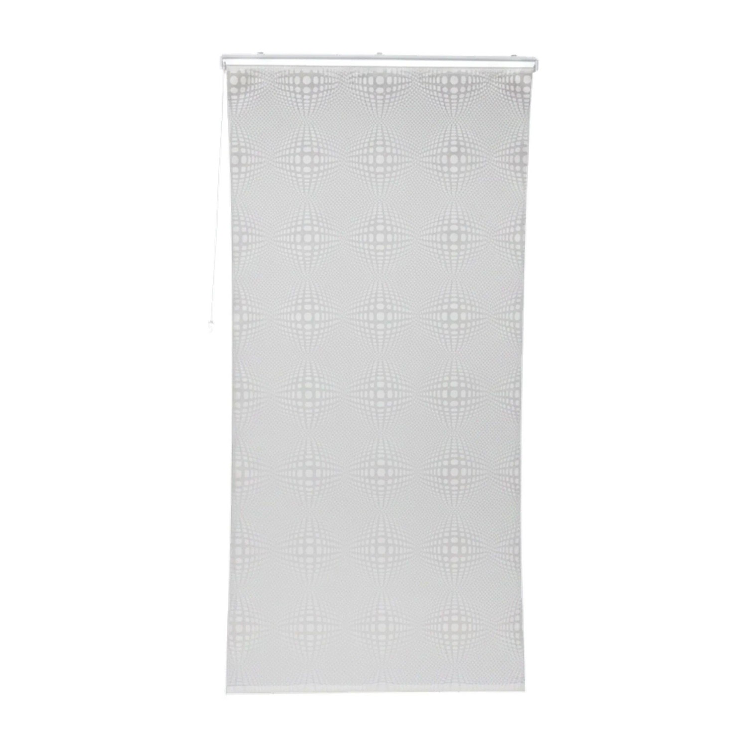 Relaxdays Duschrollo Kunststoff Aluminium Weiß Wasserabweisend Schnelltrocknend 120 cm x 240 cm