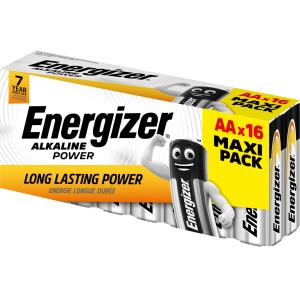 Energizer Alkaline Power AA Batterien, 16er Pack. Langlebige Mignon Batterien für den täglichen Gebrauch.