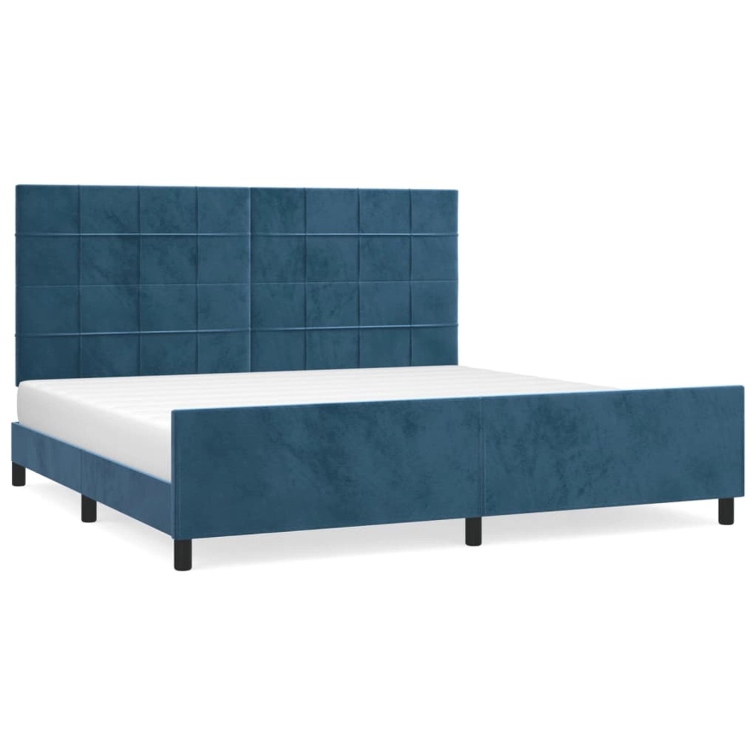 vidaXL Bettgestell ohne Matratze Dunkelblau 200x200 cm Samt 3125779 günstig online kaufen
