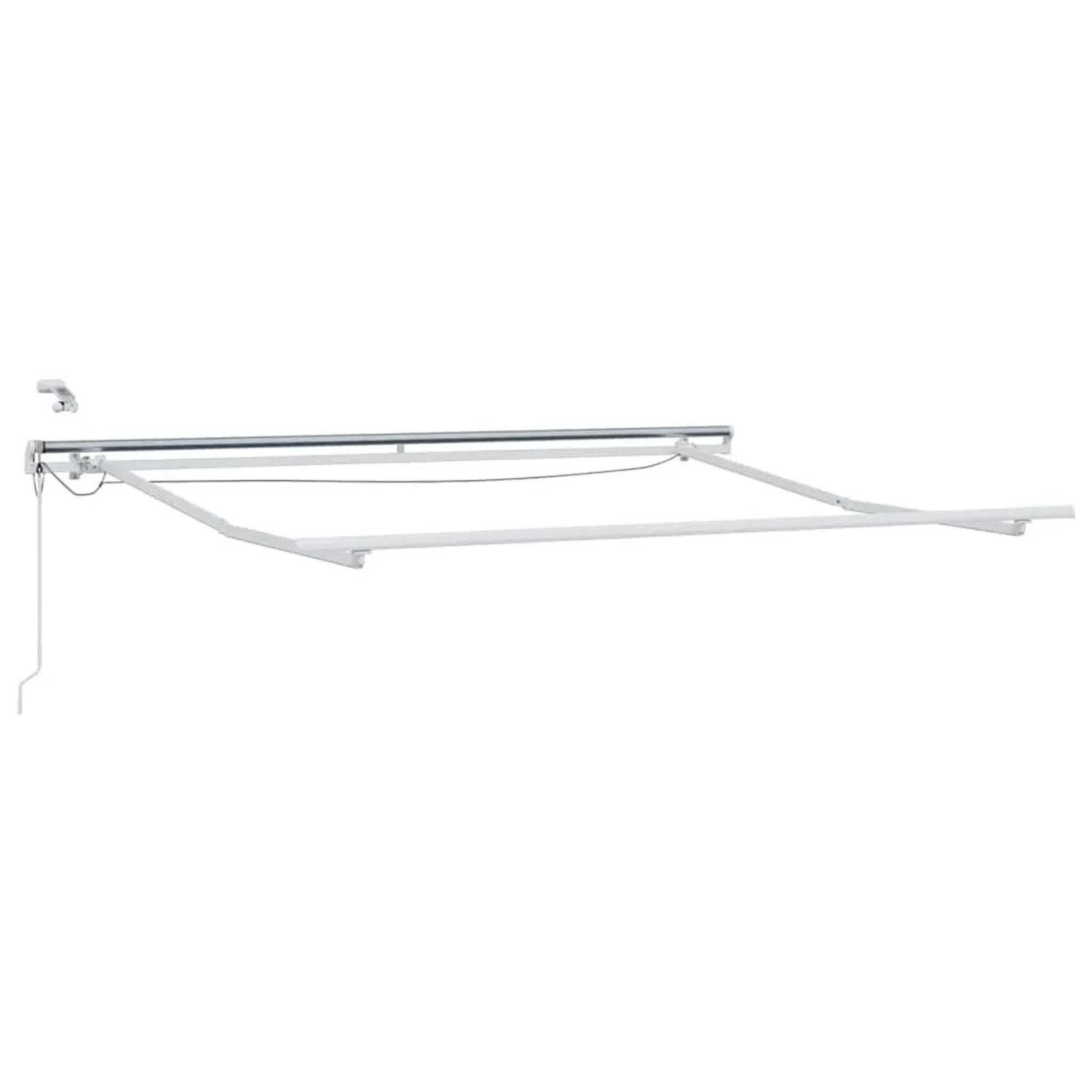 vidaXL Markisenrahmen mit LED-Lichtleisten Weiß 350 x 250 cm Aluminium 313220