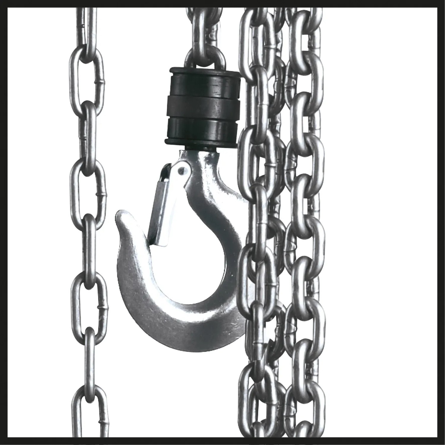 Einhell Kettenflaschenzug TC-CH 1000 mit Haken und Kette im Detail.