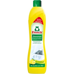 Frosch Zitronen Scheuermilch, 500ml Flasche für Küche & Bad Reinigung.